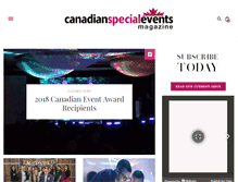 Tablet Screenshot of canadianspecialevents.com
